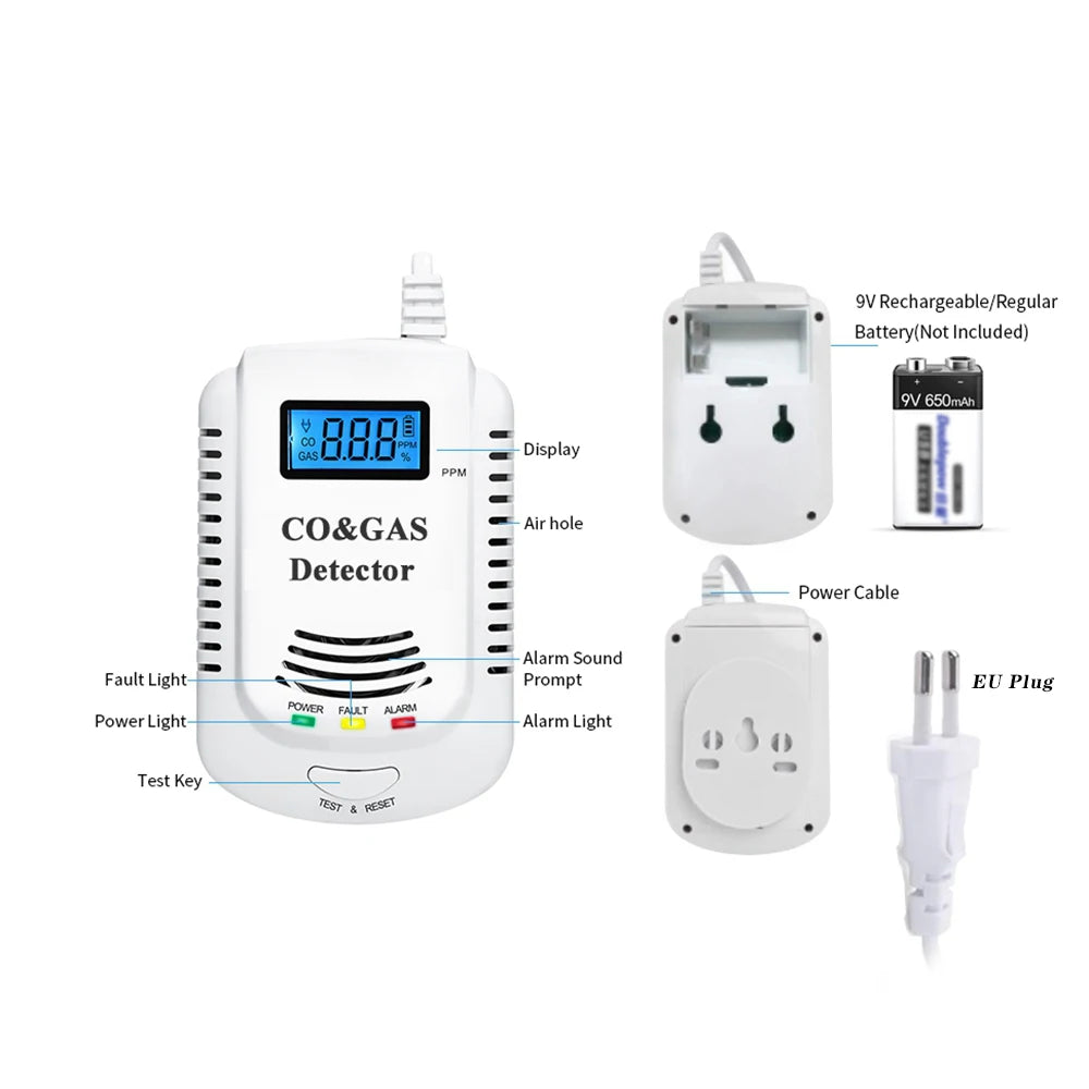 Plug-In Gas Leak Detector — LPG & Natural Gas Alarm