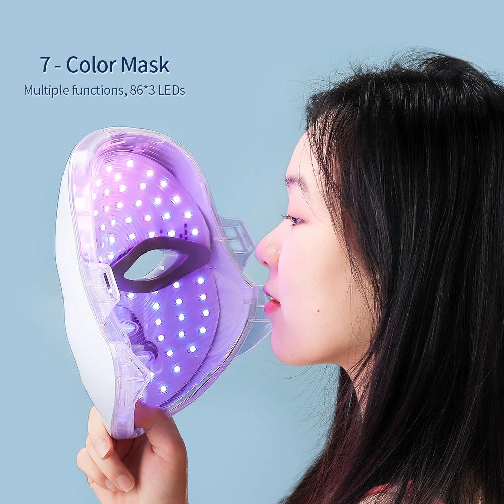 LED Light Therapy Face Mask — 7-Color Glow Device