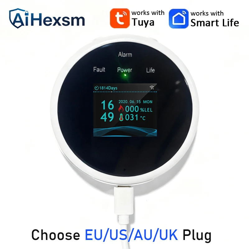 WiFi Smart Gas Leak Monitor — Phone Alerts (Tuya)