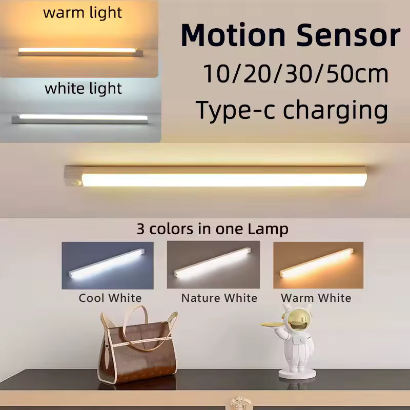 Motion Sensor LED Light Bar — Wireless, USB-C Rechargeable