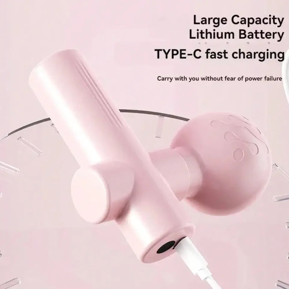 Cordless mini percussion massage gun with Type-C fast charging