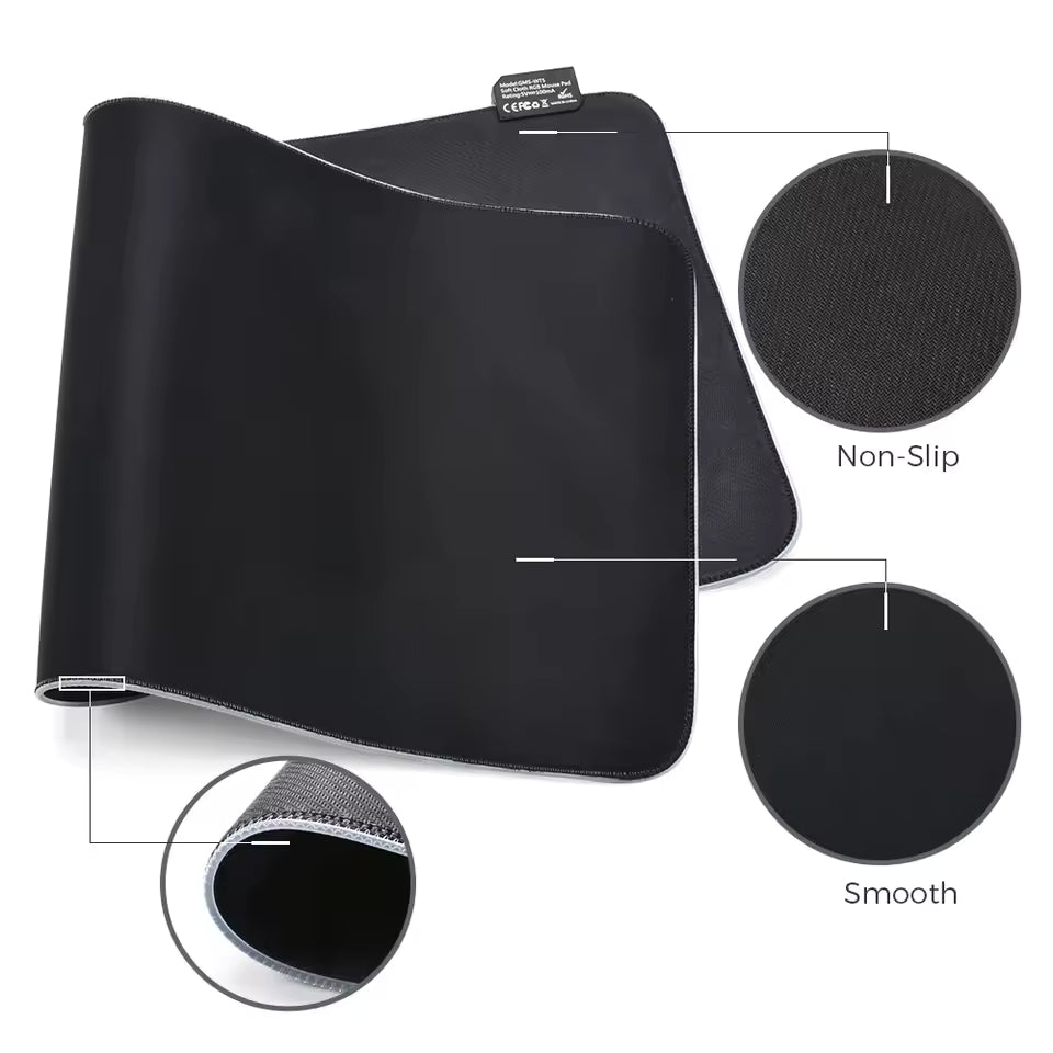 RGB LED Gaming Mouse Pad — Glowing Esports Desk Mat