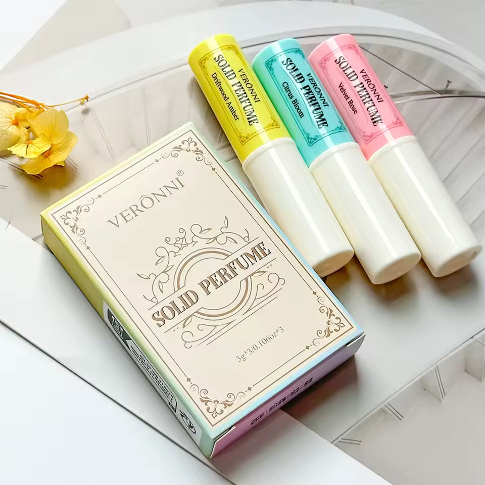 Solid Perfume Sticks (3pc) — Portable Long-Lasting Fragrance Balm
