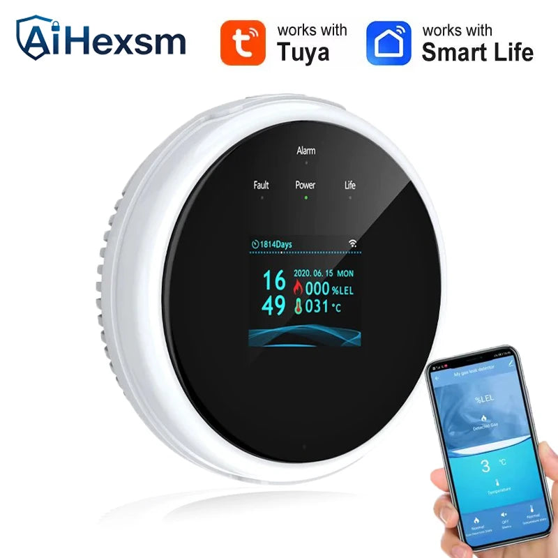 WiFi Smart Gas Leak Monitor — Phone Alerts (Tuya)