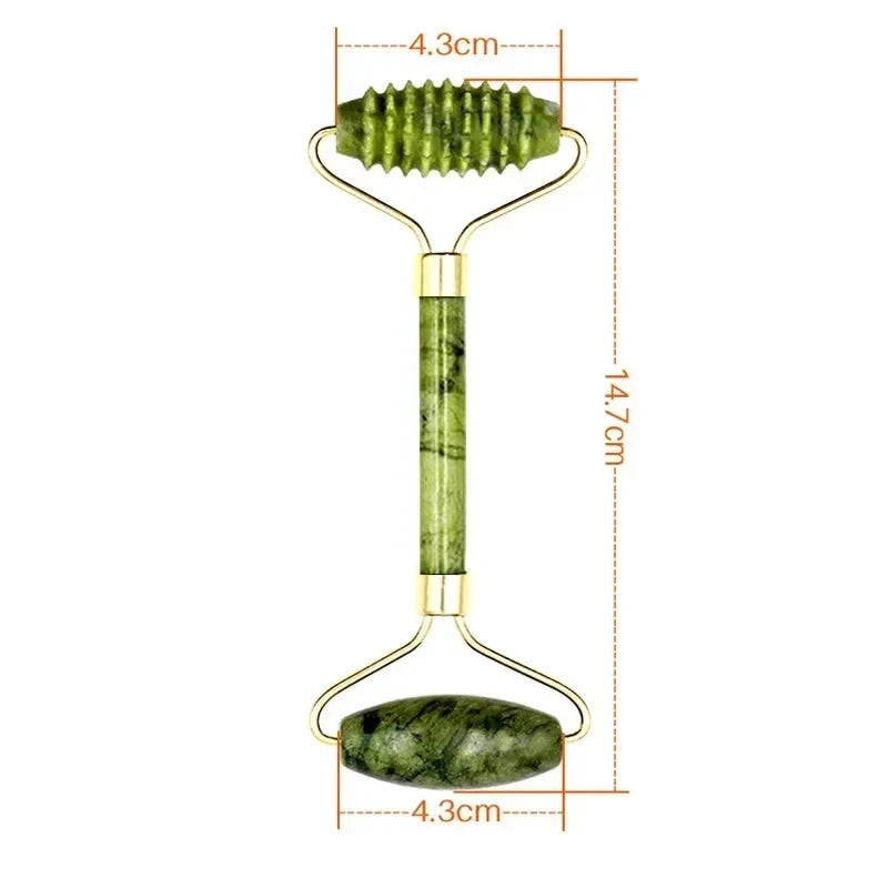 Gua Sha & Jade Roller Set — Natural Facial Sculptor