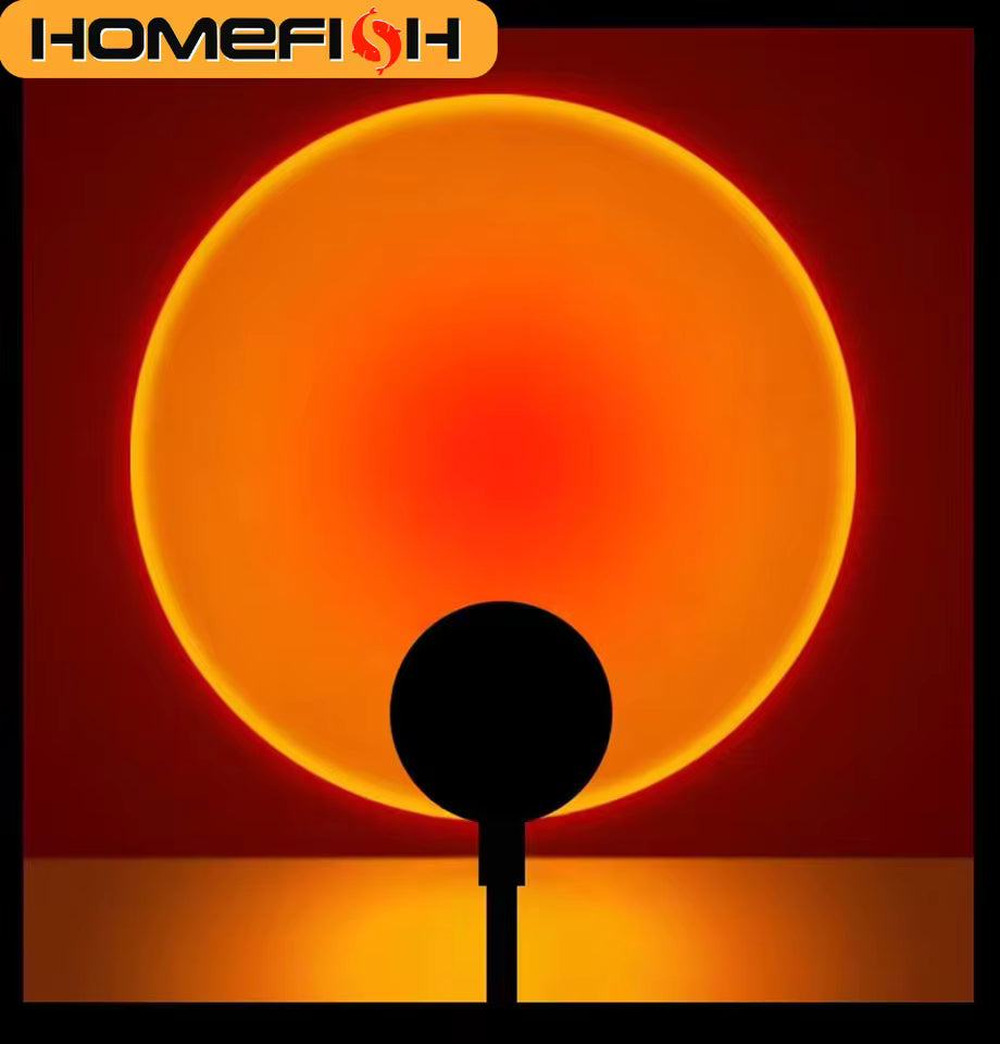 Sunset Projection Lamp — USB LED Mood Light for Photos & Decor