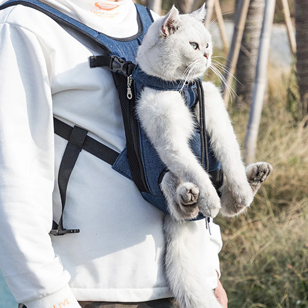 Breathable Pet Carrier Backpack — Legs-Out Dog & Cat Travel Bag