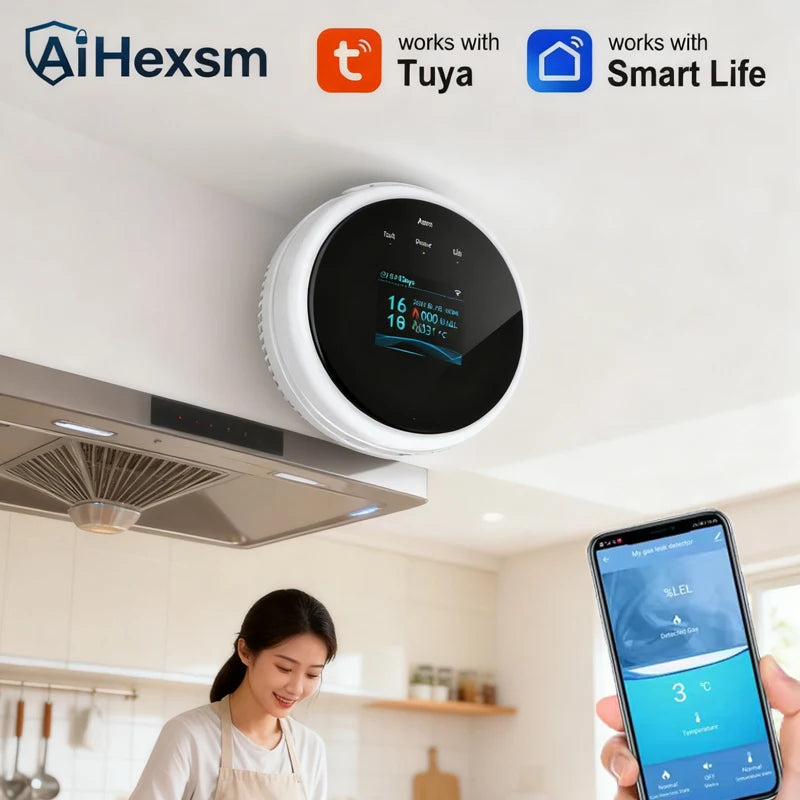 WiFi Smart Gas Leak Monitor — Phone Alerts (Tuya)