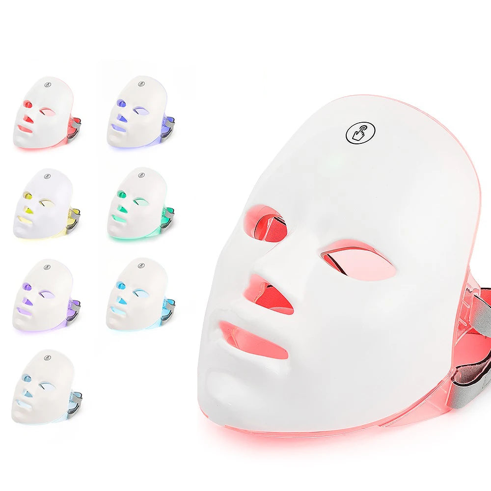 LED Light Therapy Face Mask — 7-Color Glow Device