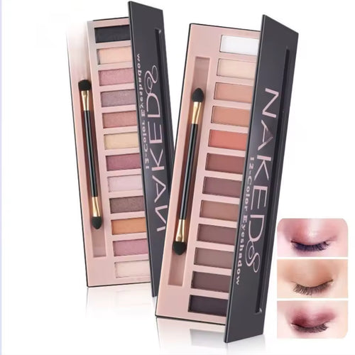 12-Color Matte Eyeshadow Palette — Earth Tone Daily Makeup