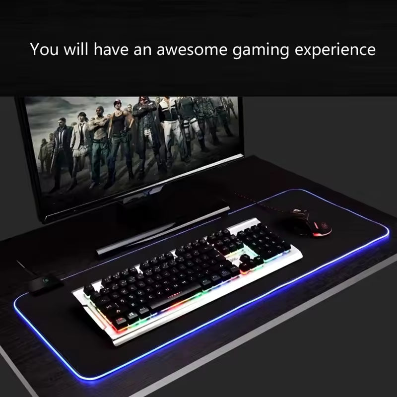 RGB LED Gaming Mouse Pad — Glowing Esports Desk Mat