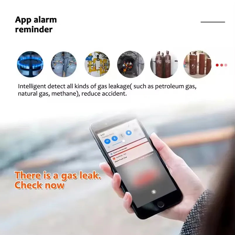 WiFi Smart Gas Leak Monitor — Phone Alerts (Tuya)