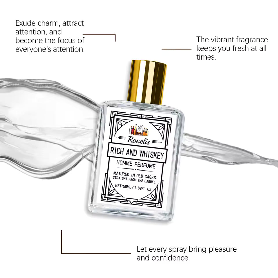 Men's Cologne — Rich Amber & Whiskey Long-Lasting Fragrance (50ml)